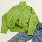 Eleanor™ | Textured Turtleneck Knit Sweater