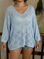 Edith™ | Open-Knit V-Neck Jumper