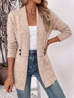 Xalviere | Elegant Women’s Cardigan – Open Front & Tapered Waist