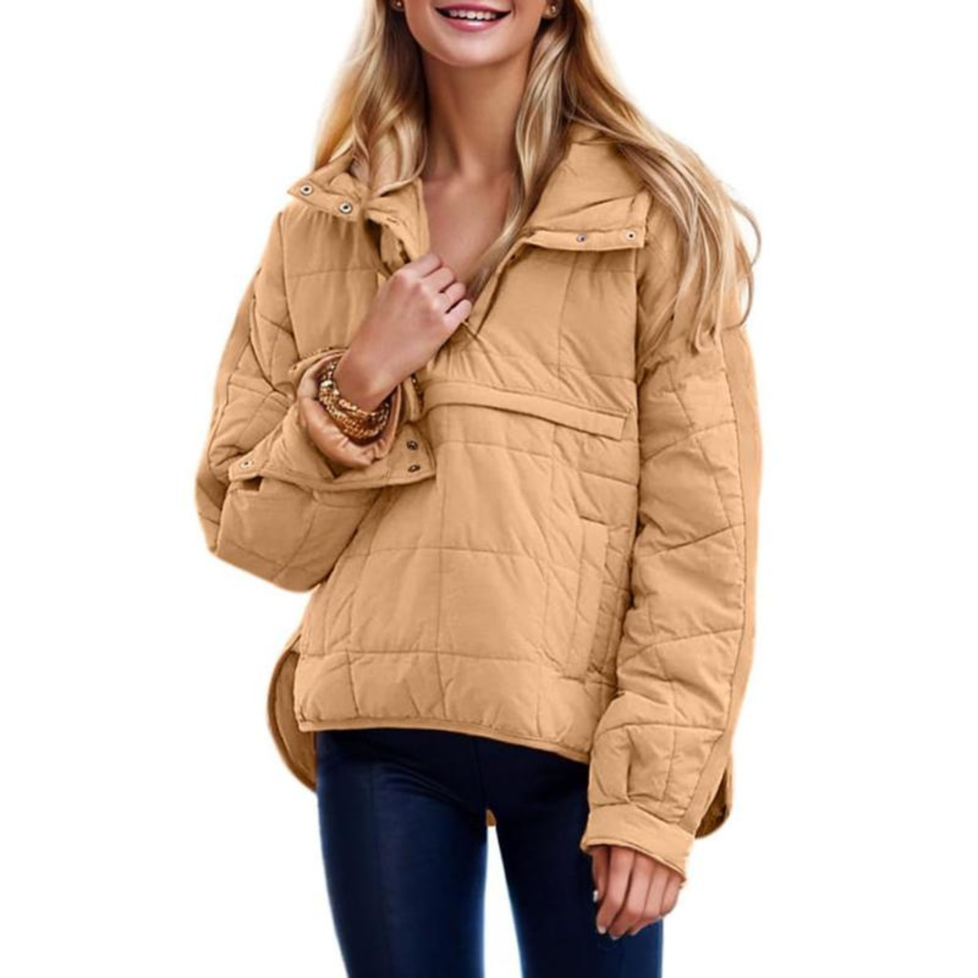 Joy | Oversized Hooded Pullover Hooded Jacket