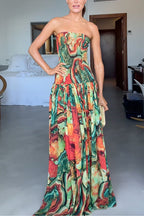 Sienna | Strapless Ombre Maxi Dress