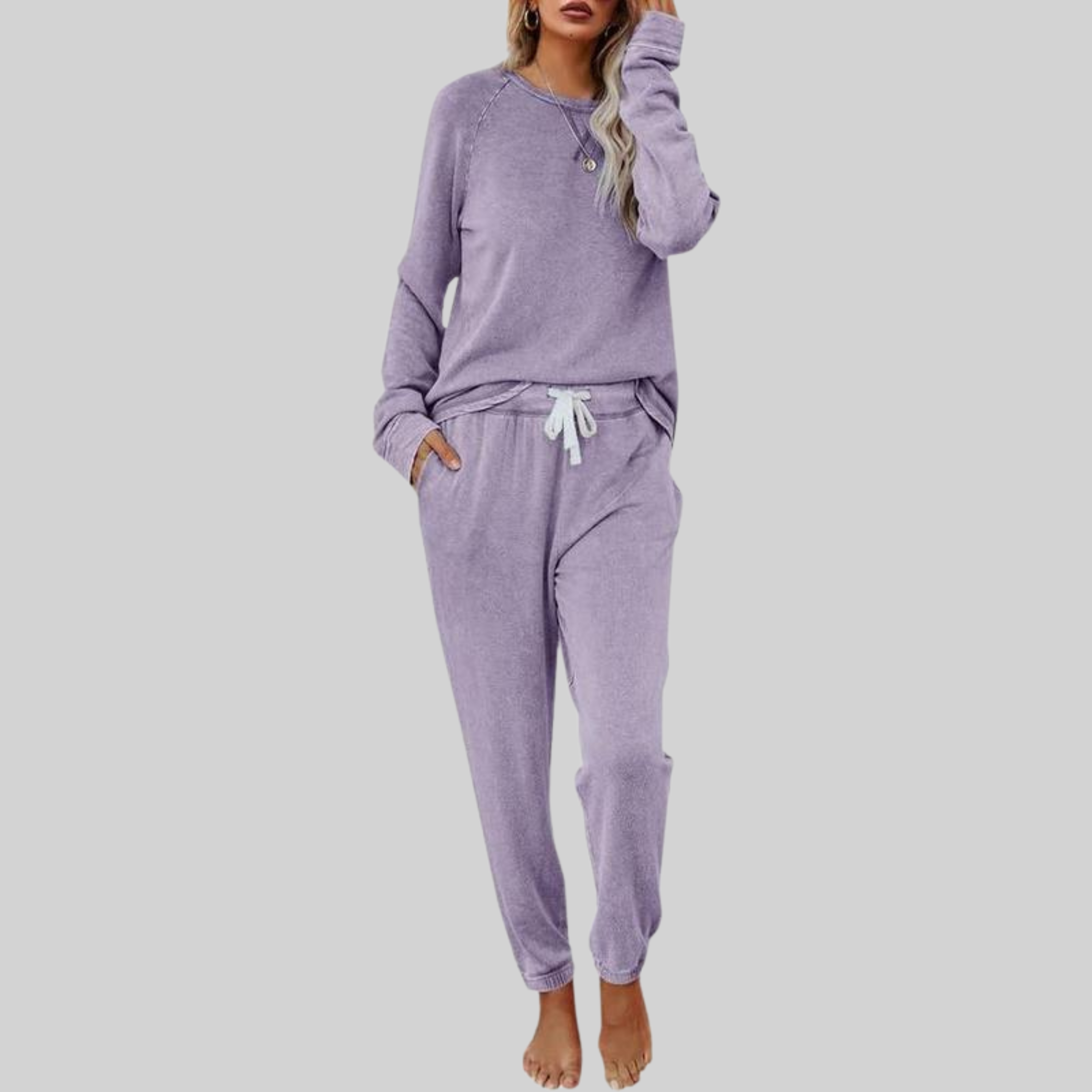 Jocelyn™| Casual Long Sleeve and Sweatpants Set