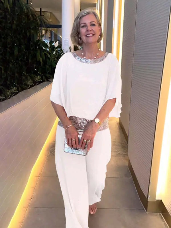 Nessa™ Classy Elegant Set | Relaxed Top and Wide-Leg Trousers