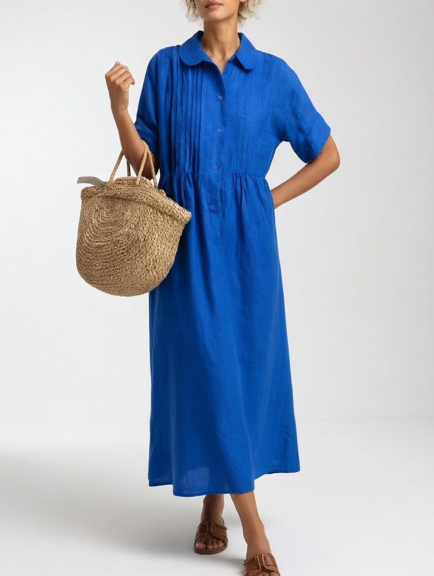 Lysandra™ —  Flowy summer shirt dress