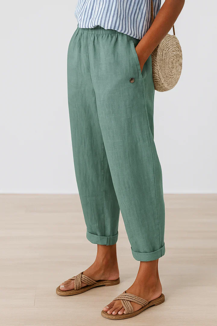 Romina™ Timeless Linen-Cotton Trousers