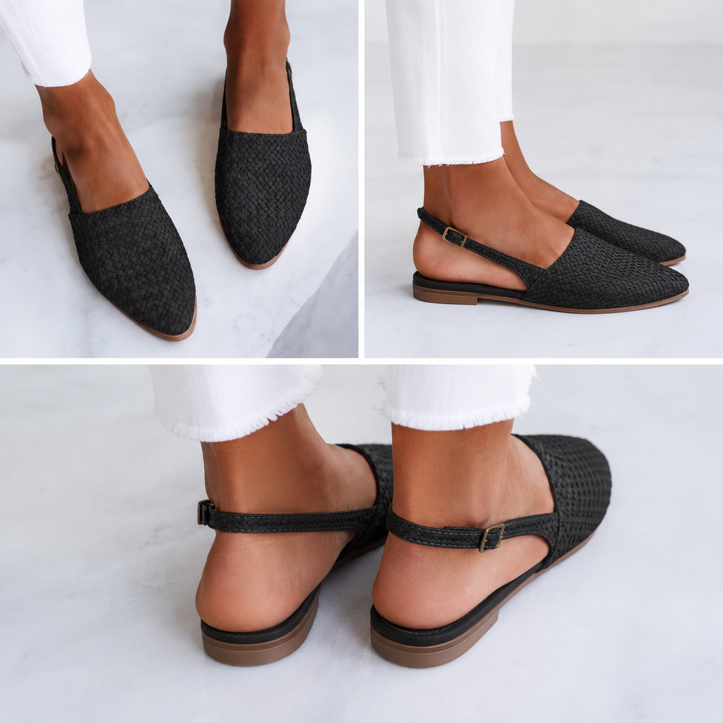 Simone | Braided Loafers with a Back Strap