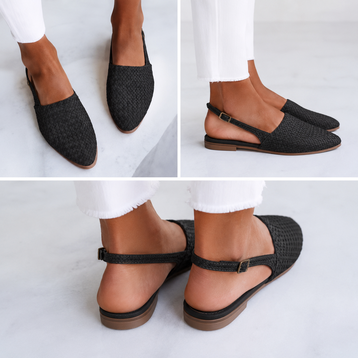 Simone | Braided Loafers with a Back Strap