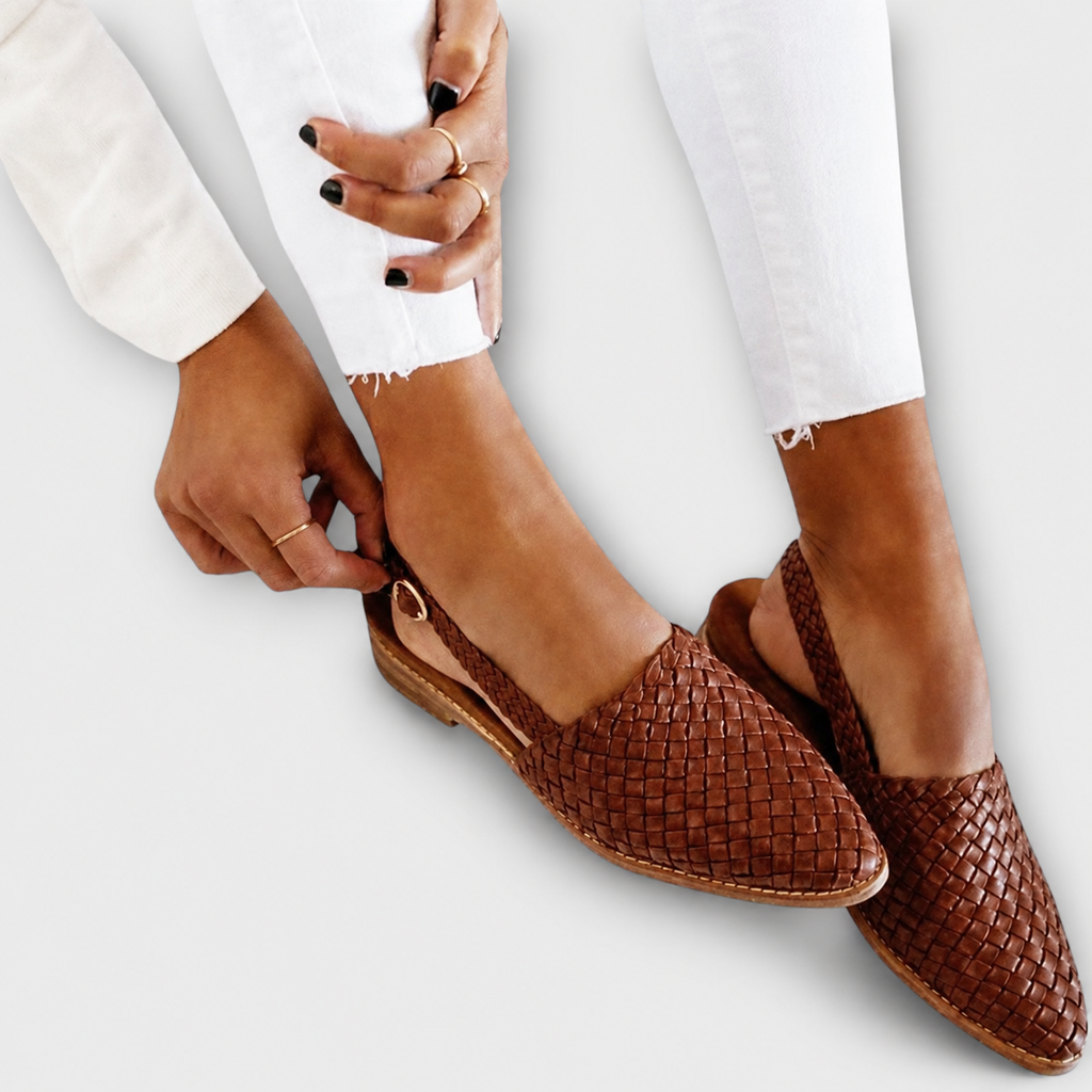 Simone | Braided Loafers with a Back Strap