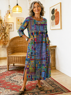 Manuela | Dress with Ethnic Patchwork