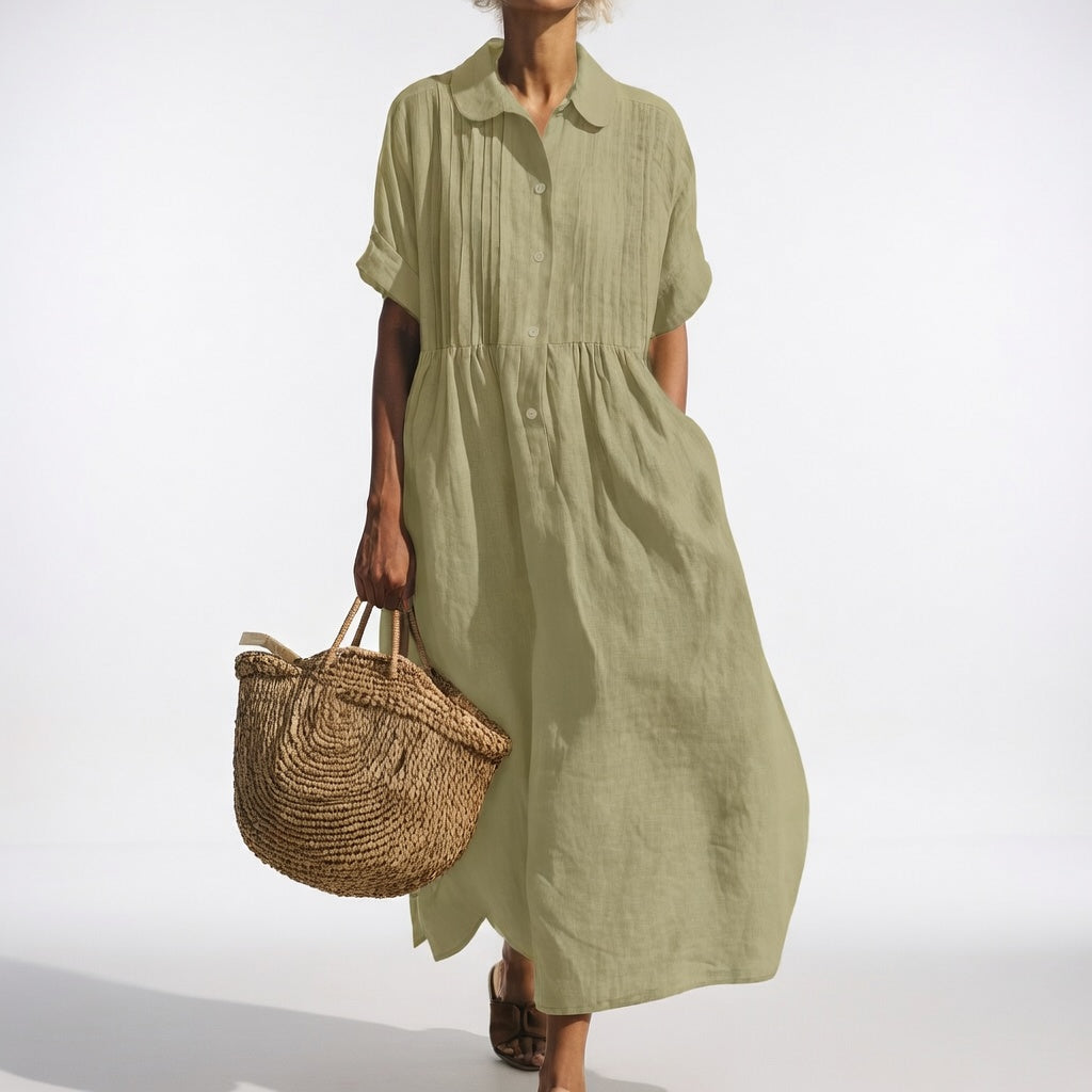 Lysandra™ —  Flowy summer shirt dress