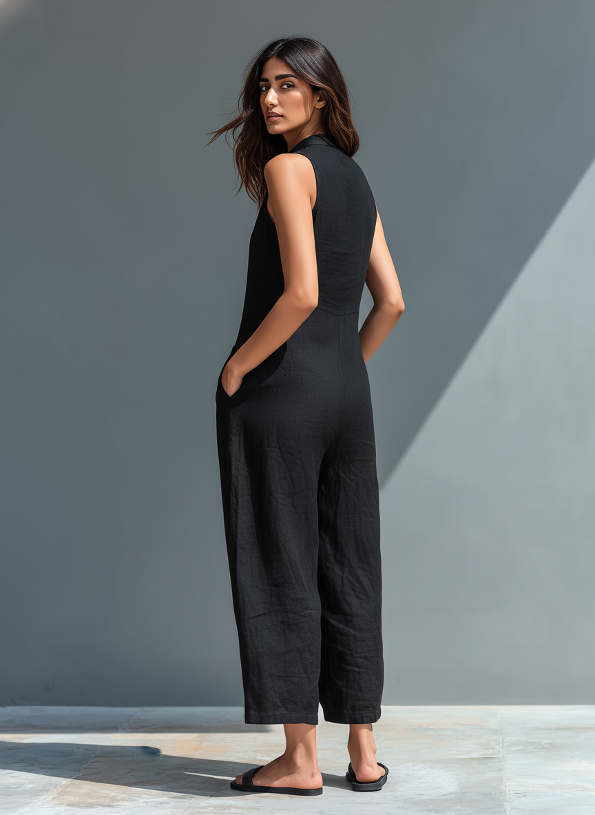 Claire | Sleeveless Linen Jumpsuit