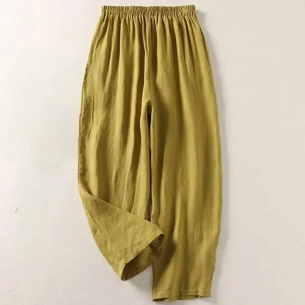 Amalia | Pantalon fluide en coton et lin