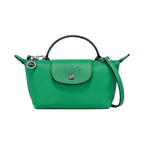 Mini Leather Longchamp Bag - Green