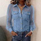 Arabella Sinclair™ | Graceful Denim Blouse