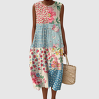 Anna | Patchwork Midi Dress