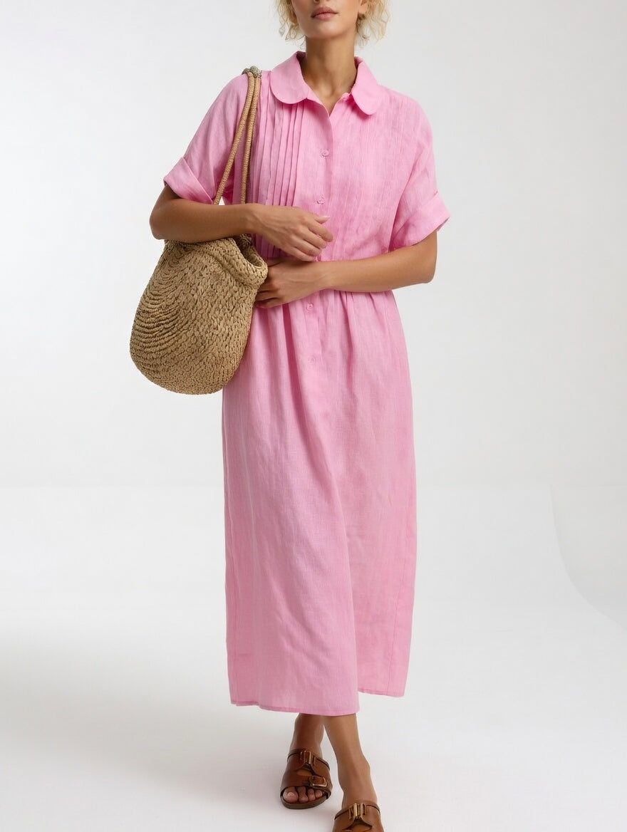 Lysandra™ —  Flowy summer shirt dress