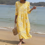 Alghero – Women's Dress with Floral Embroidery