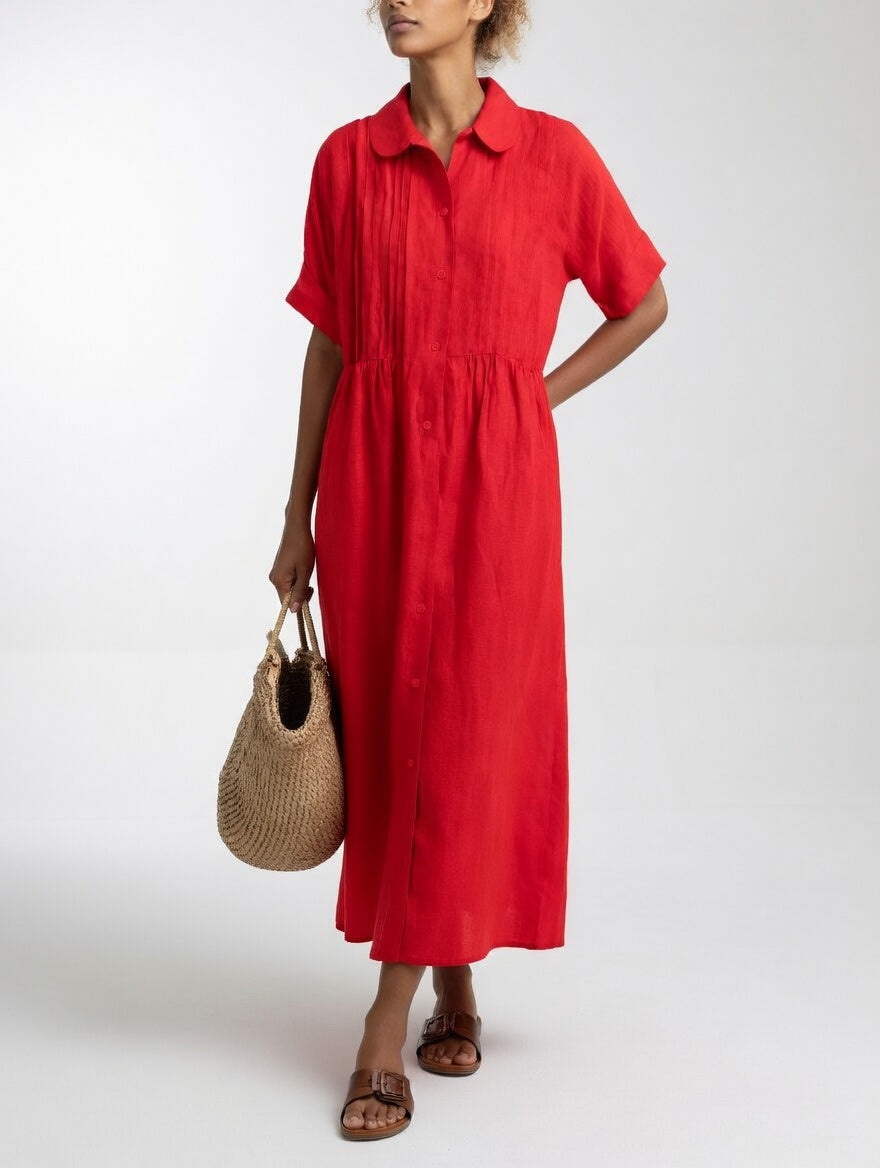Lysandra™ —  Flowy summer shirt dress
