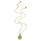 Beautiful Layered Necklace Set with Butterfly and Teardrop