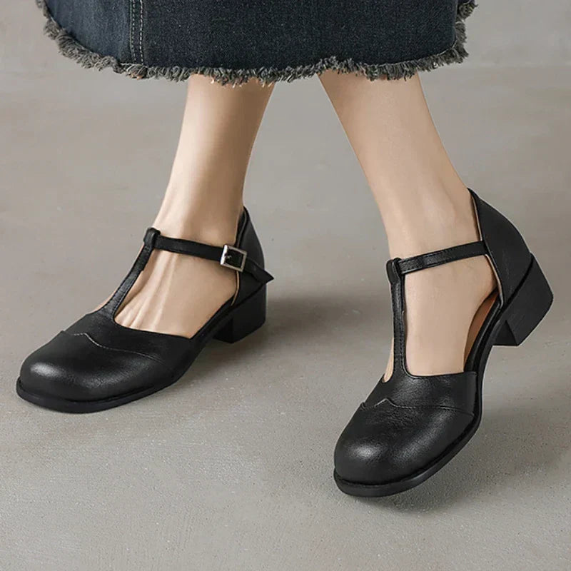 Margaux | Textured Leather Shoes