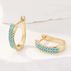 Turquoise Classic Hoop Earrings