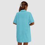 Frances™ Elegant Summer Two Piece Set | Short-Sleeve Button-Up Top and Drawstring Shorts