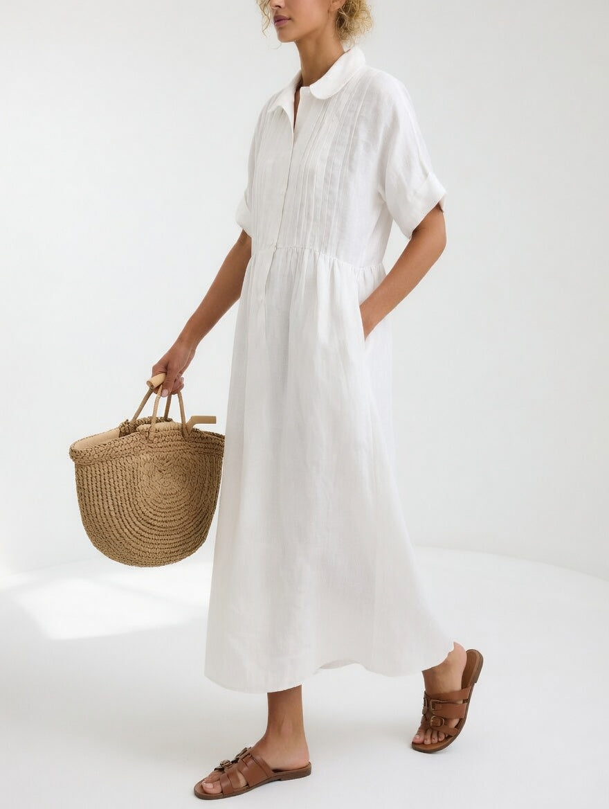Lysandra™ —  Flowy summer shirt dress