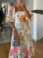 Luna | Floral Midi Dress
