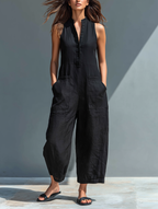 Claire | Sleeveless Linen Jumpsuit