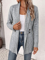 Xalviere | Elegant Women’s Cardigan – Open Front & Tapered Waist