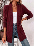 Xalviere | Elegant Women’s Cardigan – Open Front & Tapered Waist