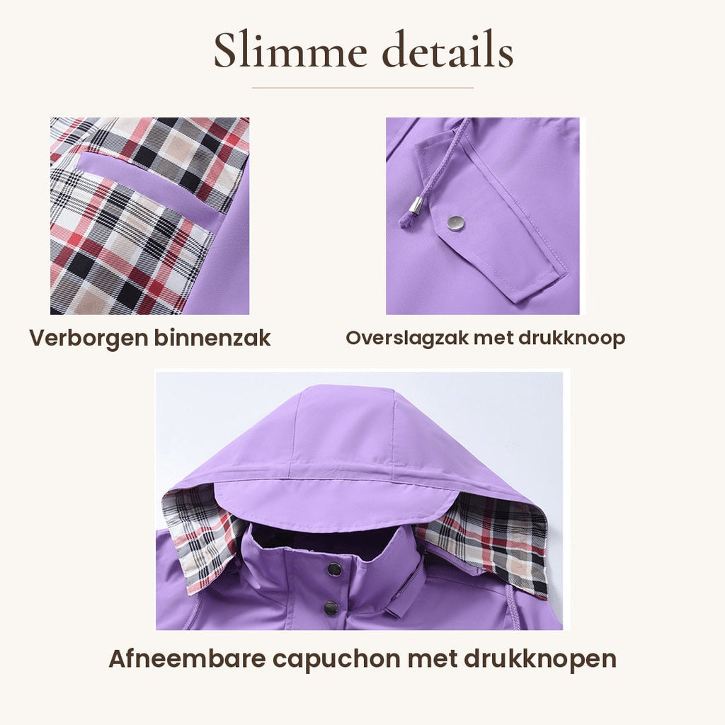 Carlotta 3-in-1 Raincoat – Waterproof with Detachable Hood