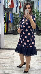 Victoria | Elegant polka-dot dress