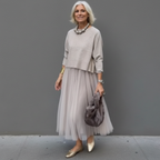Emmie™ Elegant Two-Piece Set | Effortless Knit Layered Dress Set