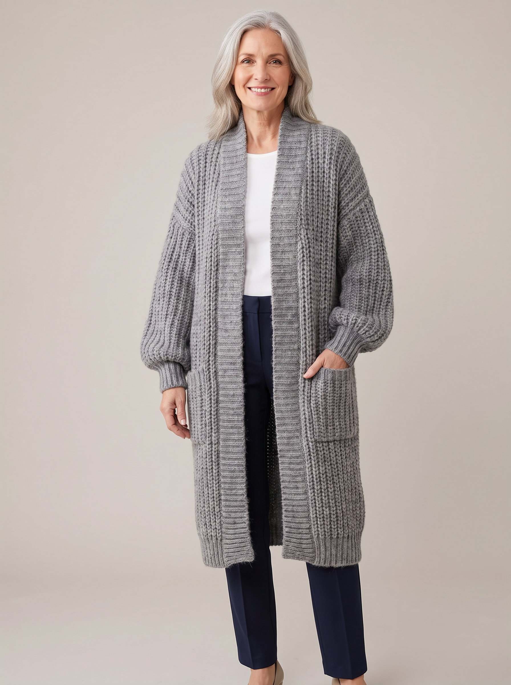 Lenie | Long Cardigan with Pockets