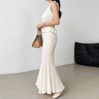 Léonie - Two Piece Ruffle Fishtail Knit Set