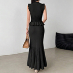 Léonie - Two Piece Ruffle Fishtail Knit Set
