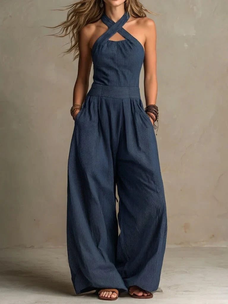 Bianca | jumpsuit with an elegant crossover neckline